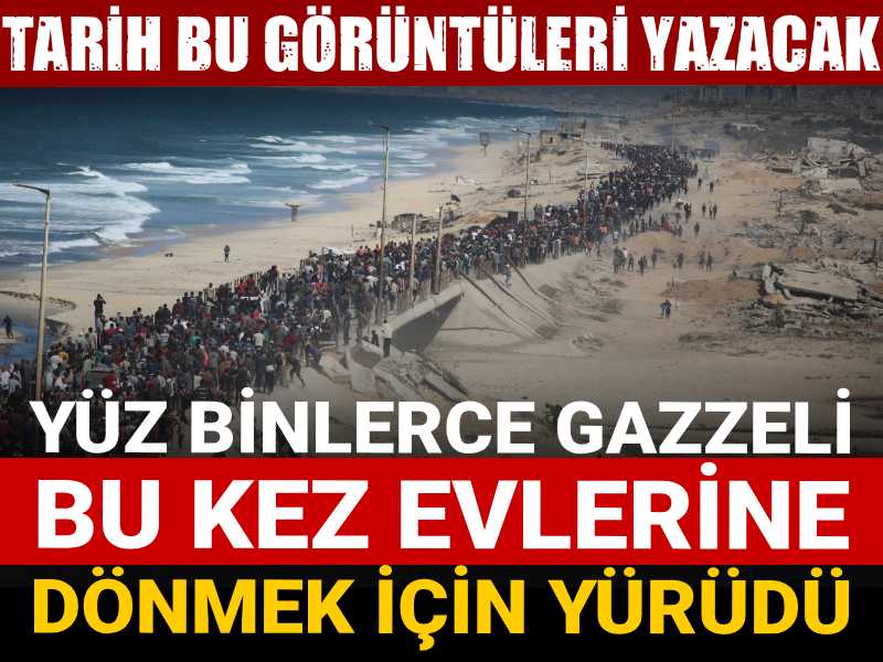 yuz binlerce gazzeli bu kez evlerine donmek icin yurudu tarih bu goruntuleri yazacak PHdp82Bg